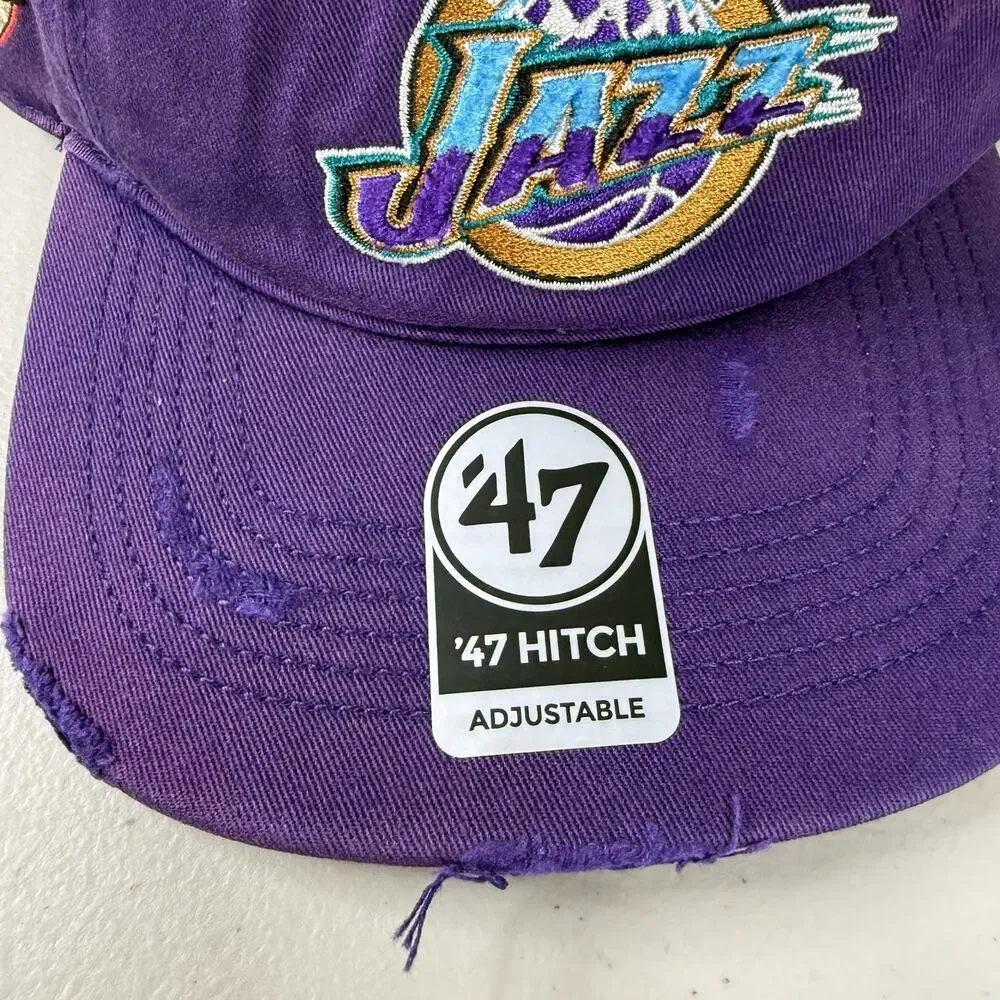 Utah Jazz '47 Brand Hitch Hat Purple Hardwood Classics Distressed